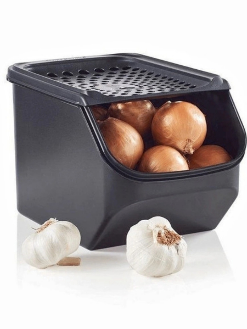 Tupperware Onion & Garlic Smart Container Black
